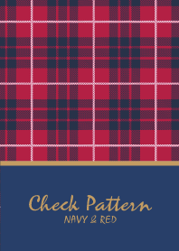 Check Pattern NAVY+RED 2