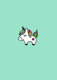 simple unicorn x mint green