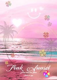 Pink Sunset heart sunset clover2