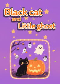 Black cat and little ghost 1