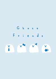 ゆるいおばけ。 水色と青