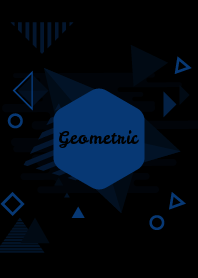 Modern Geometric Catalina Blue Black