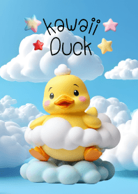 Kawaii Duck in Could Theme