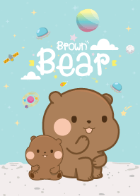 Brown Bears Mini Galaxy Blue