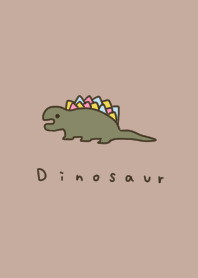 恐竜。ゆるい。ベージュ。