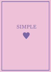 SIMPLE HEART / purple pink