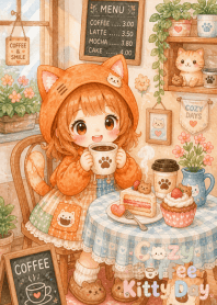 Cozy Coffee Kitty Day