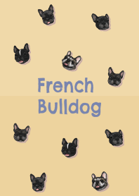 French Bulldog brindle / light yellow