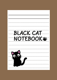 BLACK CAT NOTEBOOK/BROWN