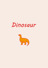 簡約經典橘色恐龍