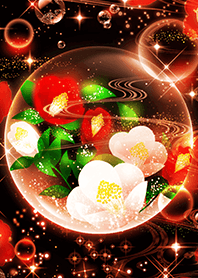 幻想的な美しい椿