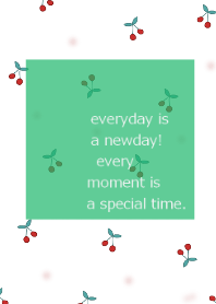 cherry pattern /green