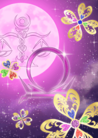 天秤座三叶草和月亮紫