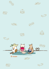 Three cats_Cat back (Travel the world)