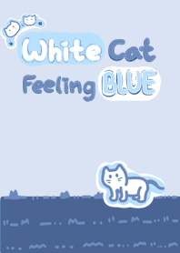 White Cat Feeling Blue