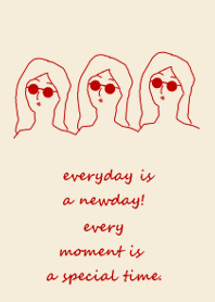 everyday is a newday (#red beige)