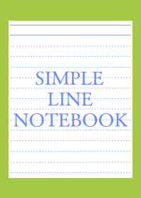 SIMPLE BLUE LINE NOTEBOOK-RED-GREEN