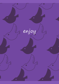 Fun pigeon on purple