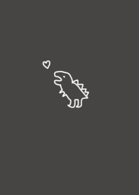 Gray black and loose dinosaur.