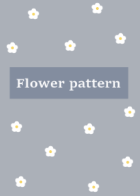 flower pattern::dustyblue