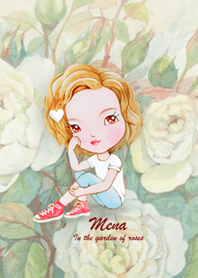 Mena in the garden of roses