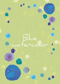 Yellow Green : Blue watercolor