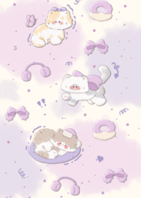 cat sleeping on futon