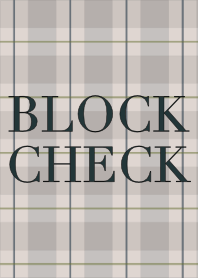 BLOCK CHECK beige&navy simple