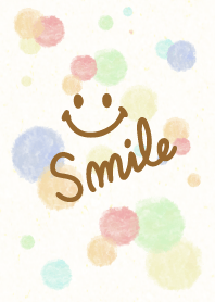 Smile -watercolor polka-dot patterns-