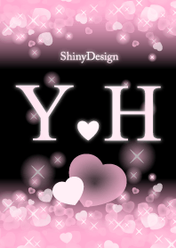 Y&H イニシャル 運気UP!ピンクハート