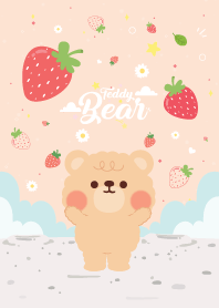 Teddy Bear Cute Strawberry Kawaii