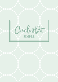 Circle&Polka Dots White Green