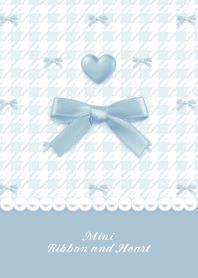 Mini Ribbon & Heart HT2 -  Blue 03