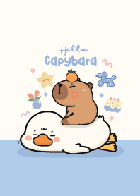 คาปิบาร่าหมามะพร้าว & เจ้าห่าน : สีฟ้า