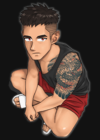 タトゥー男子