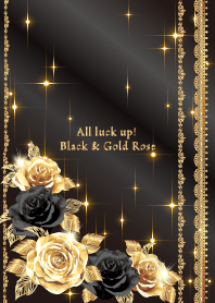 All luck up! Black & Gold Rose
