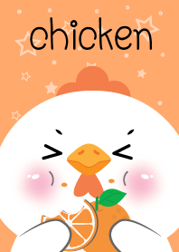 white Chicken Love Orange Theme