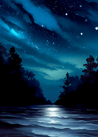 Beautiful starry night view#2846