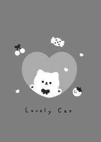 cat&heart&items/ gray black