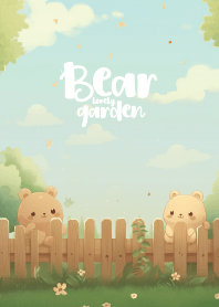 cute bear in cute garden 2