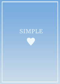SIMPLE HEART -blue gradation-