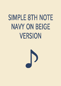 SIMPLE 8TH NOTE NAVY ON BEIGE VERSION