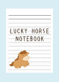 LUCKY HORSE NOTEBOOK/LIGHT BLUE/YELLOW