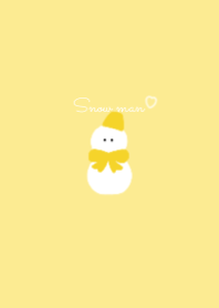 Snowman and Muted Yellow Colors