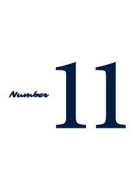 Number 11 White X Dark Navy