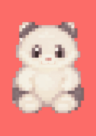 Tema Panda Pixel Art Vermelho 01