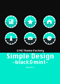 simple design -black&mint-
