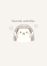 Hedgehog and Favorite activities-white-