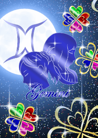 Zodiac signs Gemini -Clover Moon-