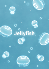 Sea 001-2 (Jellyfish/White/Mint Blue)